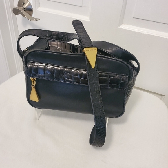 Sharif Handbags - Americana by Sharif Black Crossbody, Classic, Business Casual